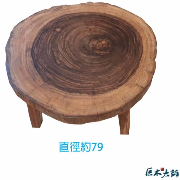 迷你樹輪圓桌原木板
